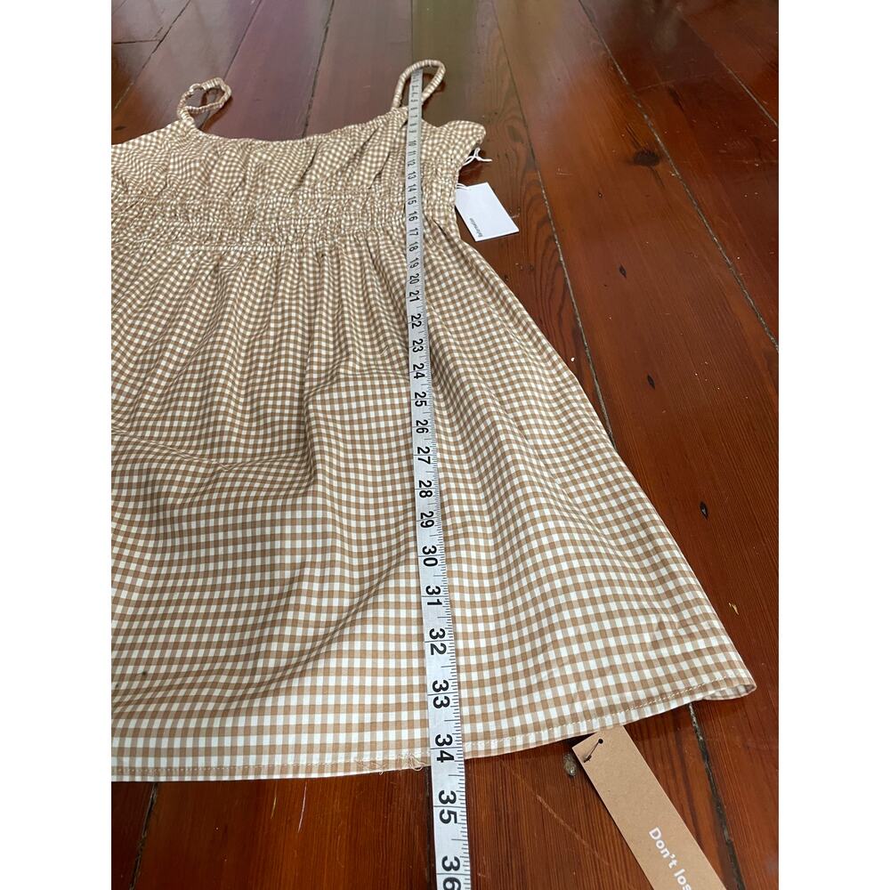 Reformation Kathleen NWT XL Gingham Sundress Organic Cotton Smocked Midi Dress - Picture 11 of 11
